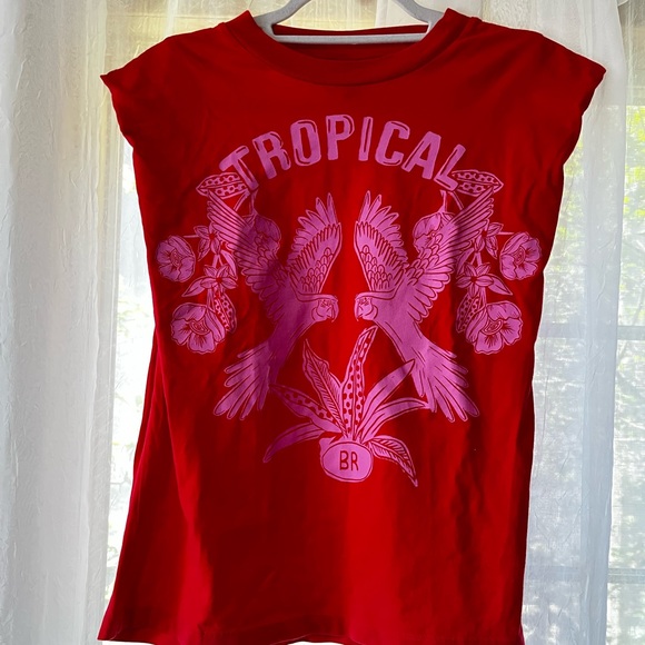 FARM Rio Red Sleeveless Boxy Muscle Tee - Picture 7 of 9